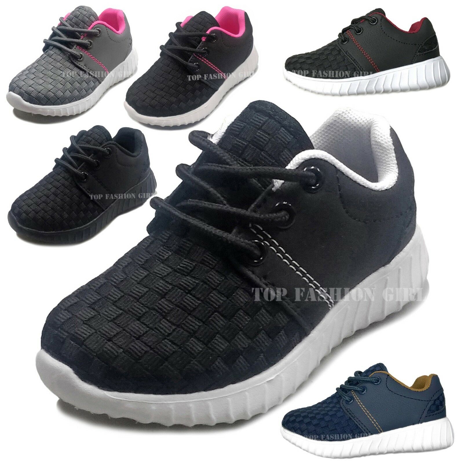 New Baby Boys Girls Toddler Mesh Sneaker Sporty Lace Up Tennis Shoe Size 4 To 9