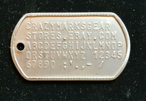 Dog Tag (one) Not Tags Custom Embossed Stainless Steel Usa By Military Veteran